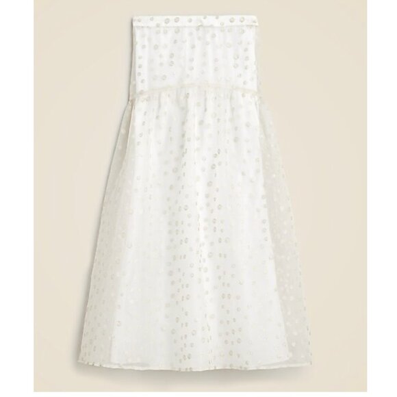 J. Crew Dresses & Skirts - NWT: Maryam Nassir Zadeh X J.Crew drop-waist skirt in embroidered silk organza